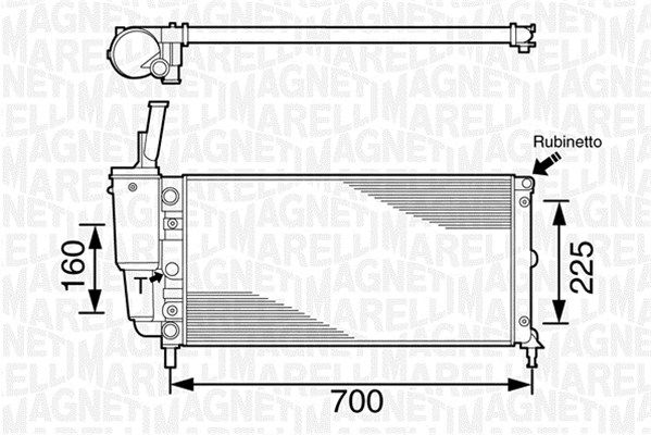 MAGNETI MARELLI Radiaator,mootorijahutus 350213161003